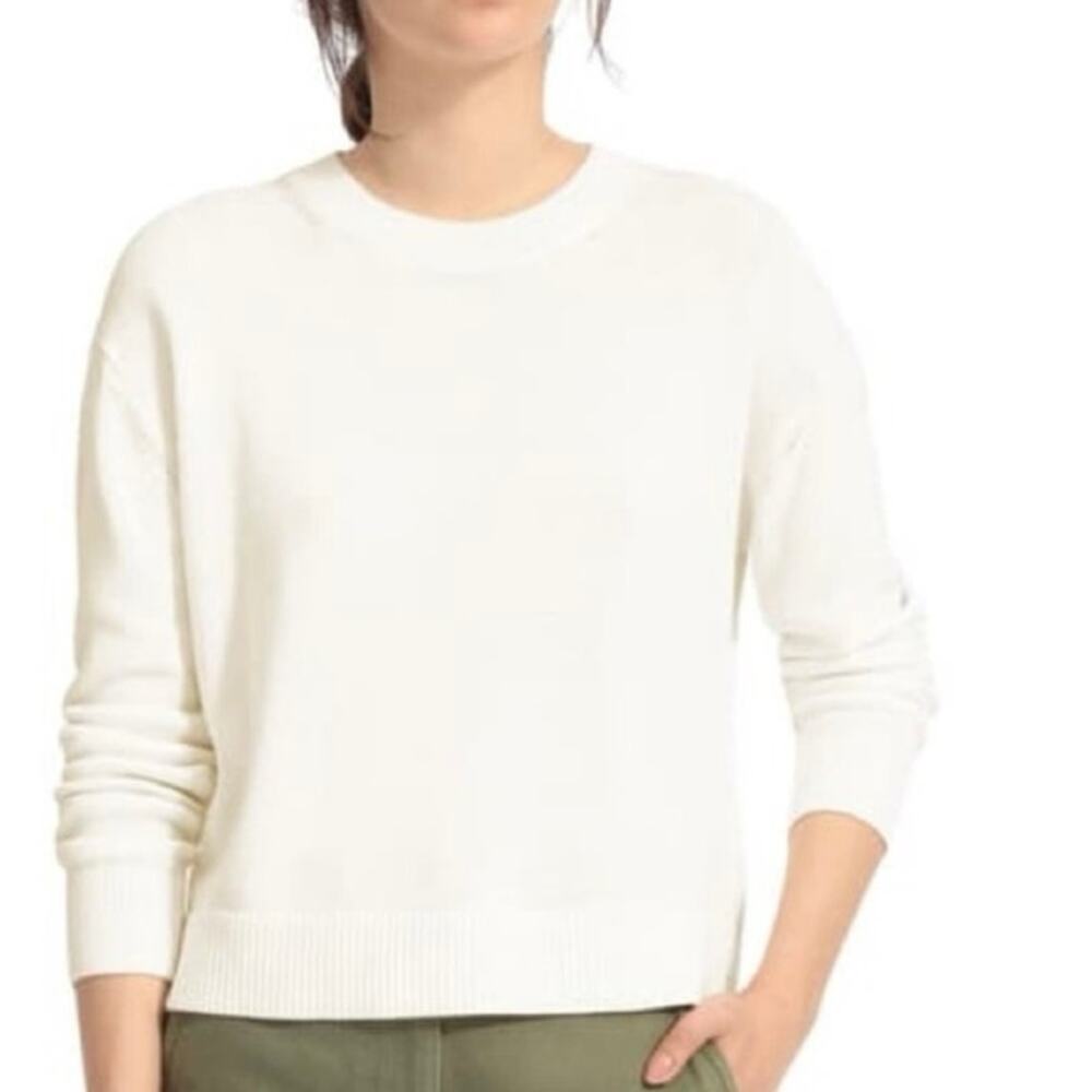 Everlane 100% Cotton Crewneck Sweater - Size Small - Ivory/Cream